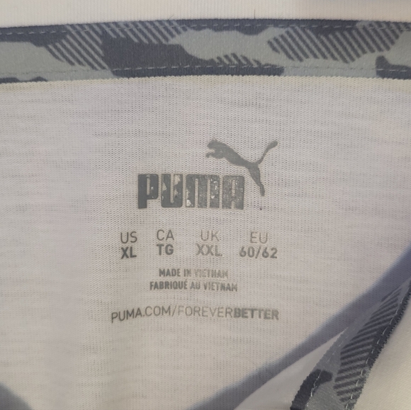 Puma Men’s XXL White & Gray Performance Golf Polo Shirt A9 - Picture 4 of 6